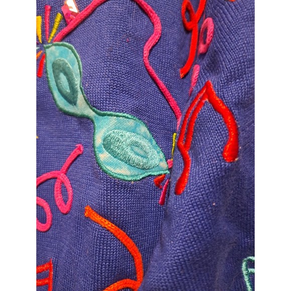 CHRISTINA ROTELLI CARDIGAN EMBROIDERED PENGIUN NEW YEARS 2000 Y2K WOMENS SIZE 1X - Picture 5 of 8